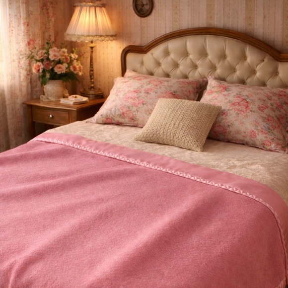 Esmond Blanket Other - Vintage Esmond Therma Weave Pink Blanket Rayon Orlon NWT Rare Find